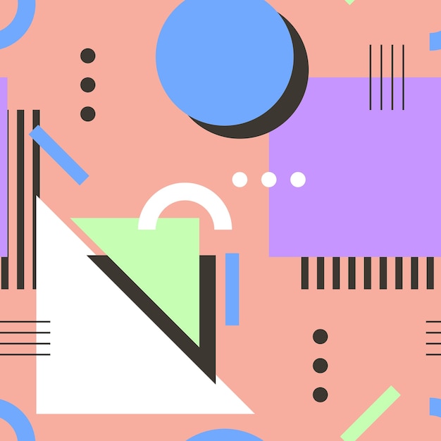 Sfondio di forme geometriche in design piatto