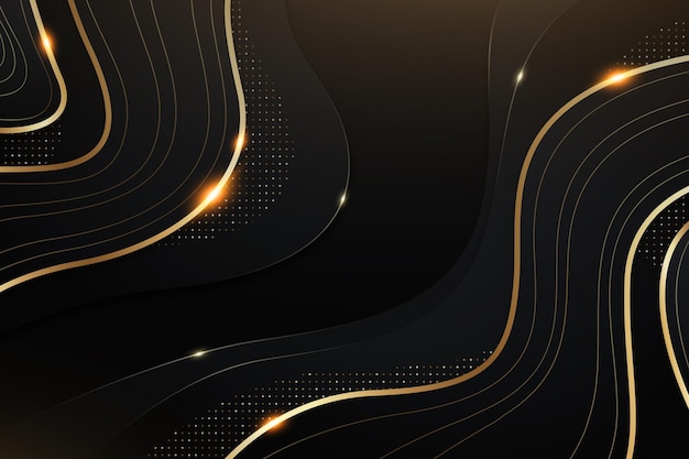 Sfondio di lusso con linee dorate e texture a punti