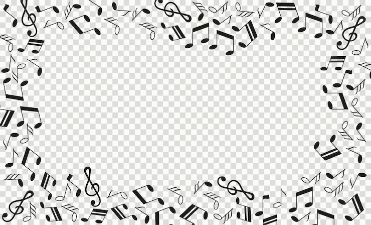 Vettore sfondio di nota musicale con spazio vuoto illustrazione vettoriale