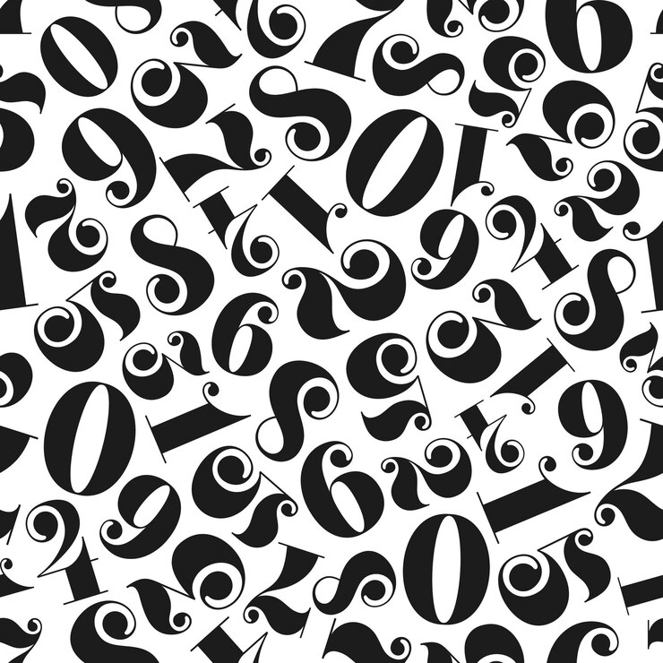 Vettore sfondio di numeri decorativi vintage