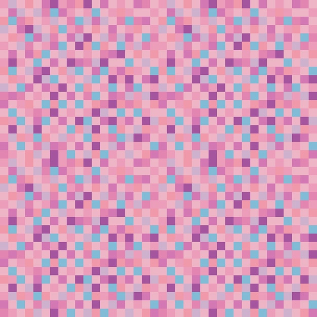 Sfondio di pixel in colori rosa Vettore pixelazione a disegno senza cuciture Mosaico di pixel a punti colorati