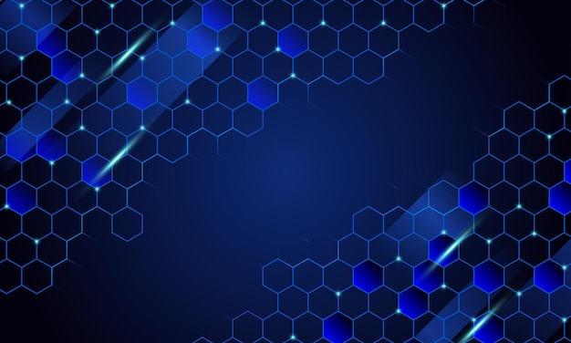 Sfondio digitale a nido d'ape blu astratto