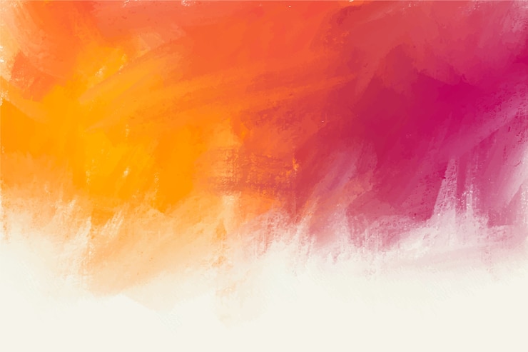 Vettore sfondio dipinto a mano a colori viola e arancione