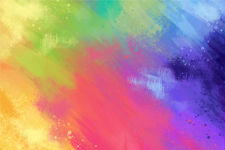 Vettore sfondio dipinto a mano in una palette multicolore