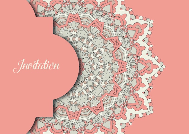 Sfondio elegante con un design decorativo di mandala
