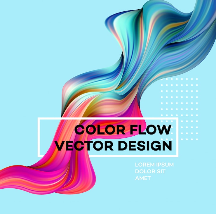 Vettore sfondio fluido colorato astratto