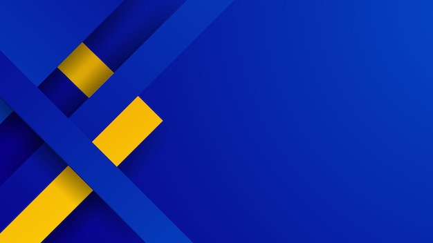 Sfondio geometrico blu e giallo colorato con forme a gradiente fluido