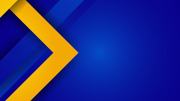 Sfondio geometrico blu e giallo colorato con forme a gradiente fluido
