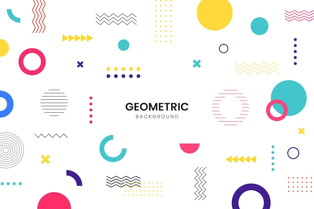 Sfondio geometrico colorato Disegno di modello di copertina minima per il web