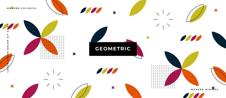 Vettore sfondio geometrico di memphis con forme astratte