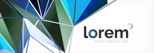 Sfondio geometrico moderno modello di poster con elementi poligonali