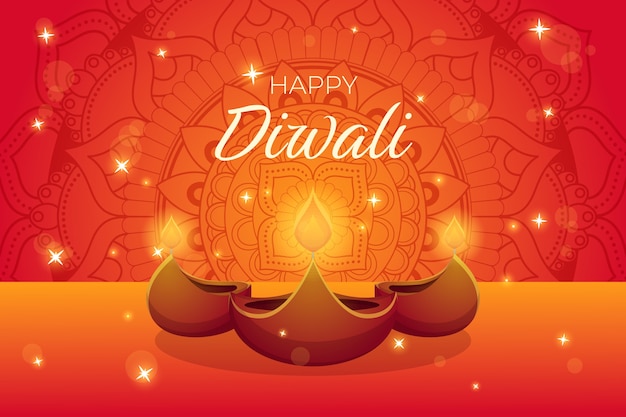 Sfondio gradiente per la celebrazione di Diwali