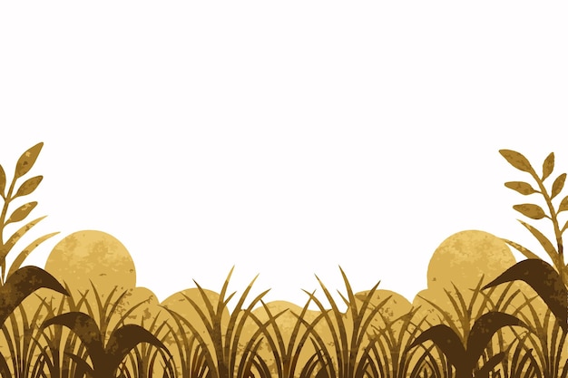 Sfondio naturale minimalista in vettore di foglio d'oro