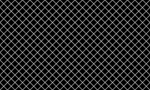 Sfondio nero con linee di griglia bianca diagonali Illustrazione vettoriale