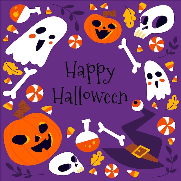Sfondio piatto di Halloween