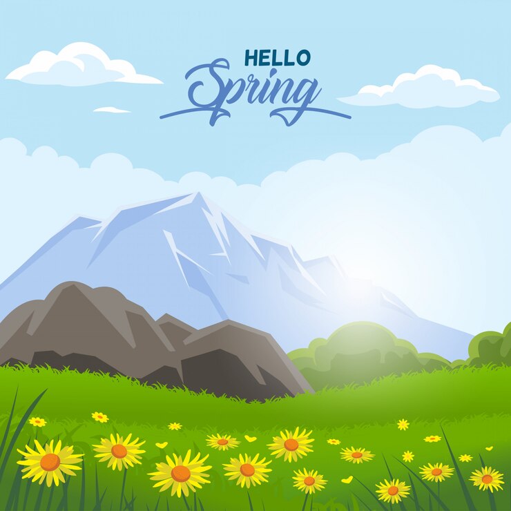 Sfondio primaverile con fiori