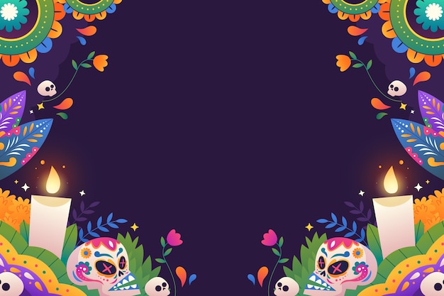 Sfondio realistico di dia de muertos