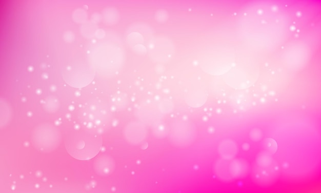 Sfondio rosa vettoriale con disegno bokeh scintillante