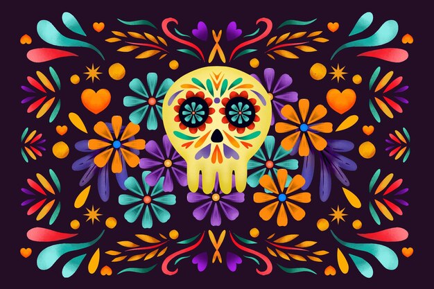 Sfondo acquerello dia de muertos