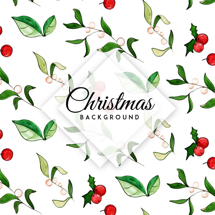 Vettore sfondo acquerello natale