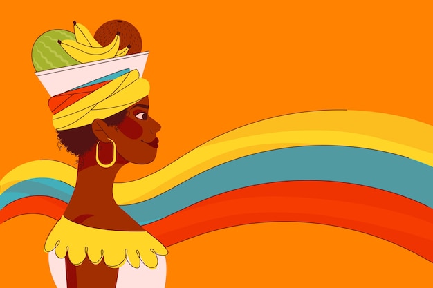 Sfondo afrocolombiano piatto