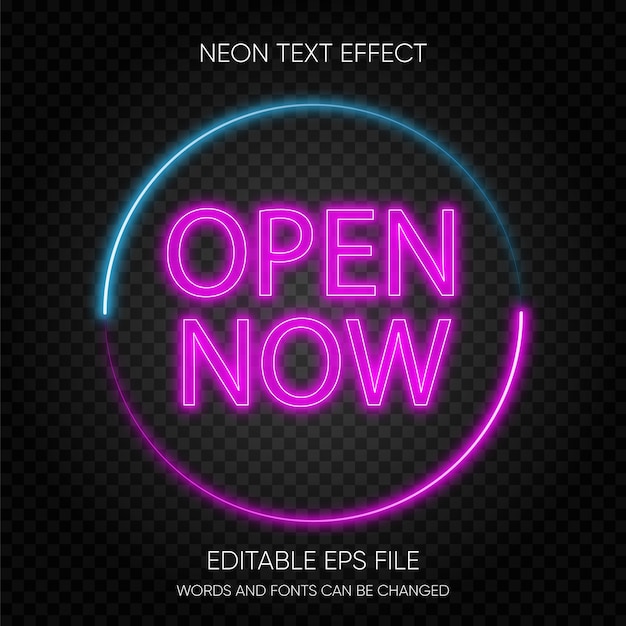 Sfondo al neon aperto ora modificabile