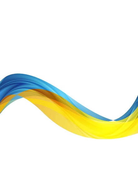sfondo artistico vettoriale di onde astratte blu e gialle