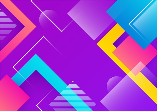 Sfondo astratto colorato Forme geometriche sfondo tecnologico vettoriale per il volantino del sito web brochure di progettazione Carta da parati con forme geometriche per la pagina di destinazione della presentazione del certificato del poster