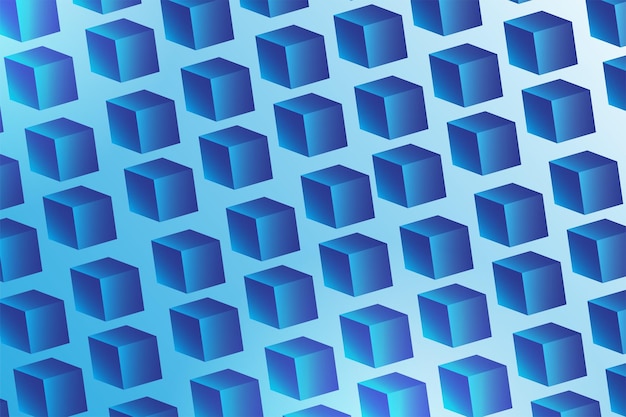 Sfondo astratto con cubi e quadrati