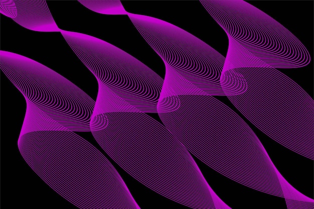 Sfondo astratto con fluente linea elegante onde