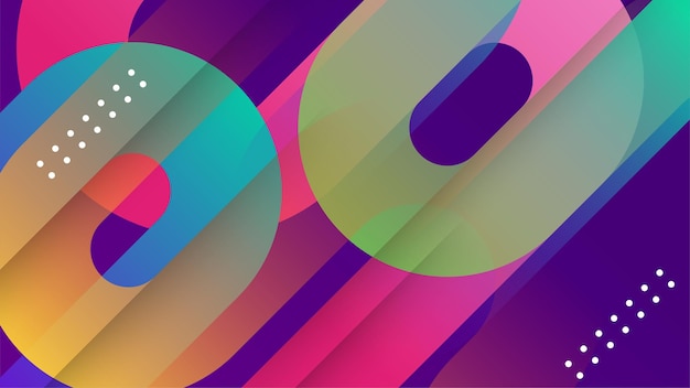 Sfondo astratto con forme colorate onde linee cerchi e pattern
