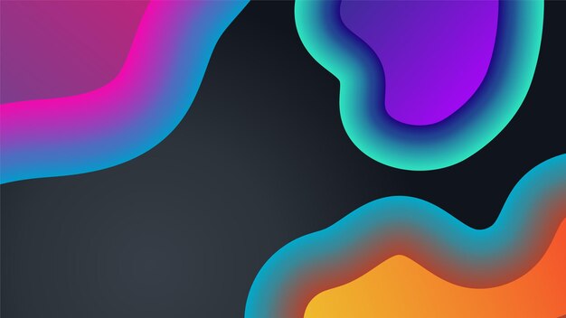 Sfondo astratto con forme colorate onde linee cerchi e pattern