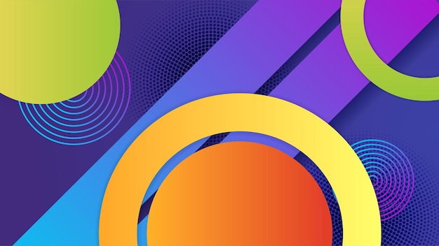 Sfondo astratto con forme geometriche colorate Trendy gradient geometric pattern background texture Minimal color gradient background template for poster certificate presentation landing page