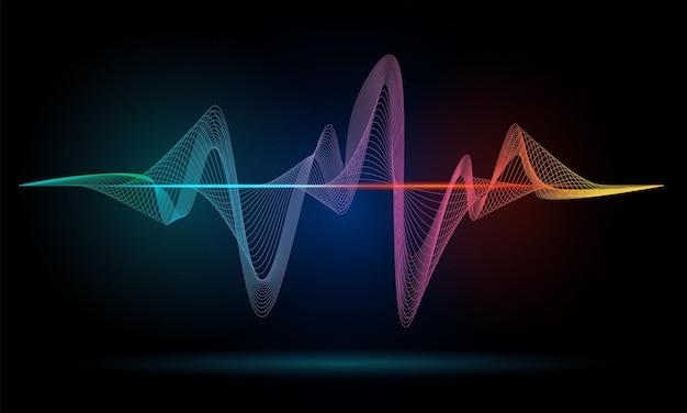 Sfondo astratto della linea d'onda, con un bellissimo effetto di luce