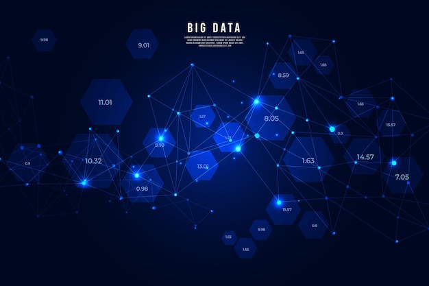 Sfondo astratto di grandi quantità di dati