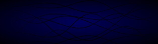 Sfondo astratto di linee intrecciate ondulate in colori blu scuro