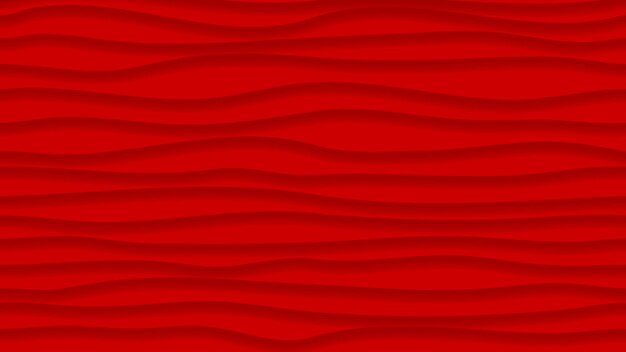 Sfondo astratto di linee ondulate con ombre nei colori rossi con ripetizione del motivo orizzontale