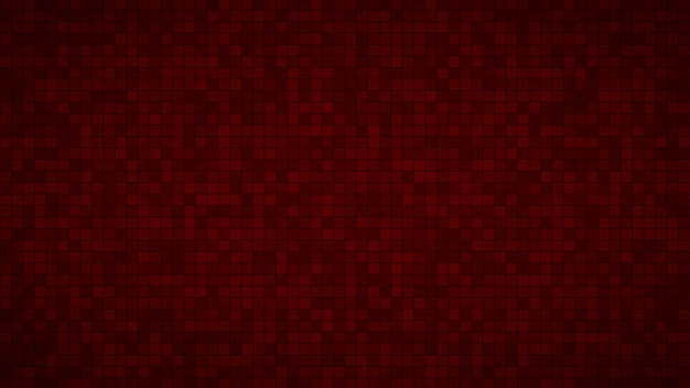 Sfondo astratto di piccoli quadrati o pixel nei colori rosso scuro