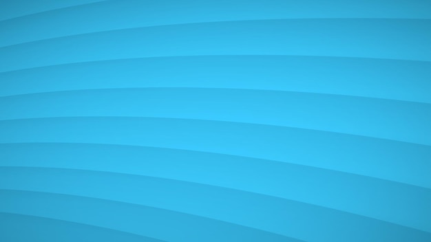 Sfondo astratto di strisce curve ondulate con ombre in colori blu chiaro