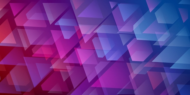 Sfondo astratto di triangoli e poligoni che si intersecano nei colori viola e blu