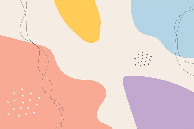 Sfondo astratto Disegno a mano di varie forme e oggetti doodle