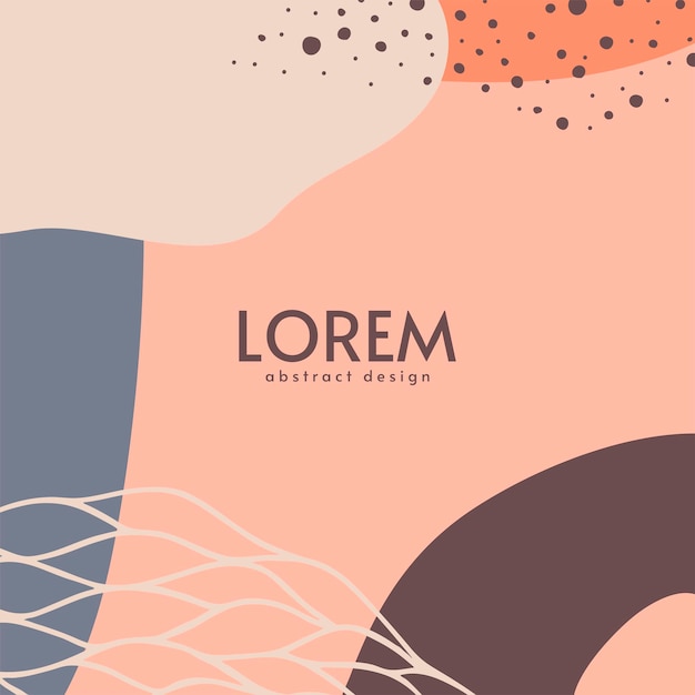 Sfondo astratto. Modello di design moderno in stile minimal. Elegante copertina per presentazione di bellezza, design del marchio. Illustrazione vettoriale