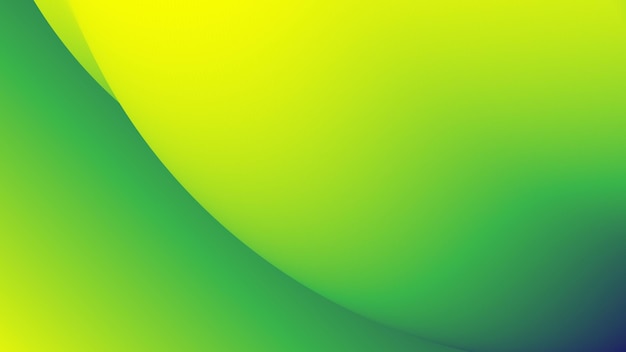 Sfondo astratto moderno con elemento di movimento dell'onda e colore sfumato verde giallo