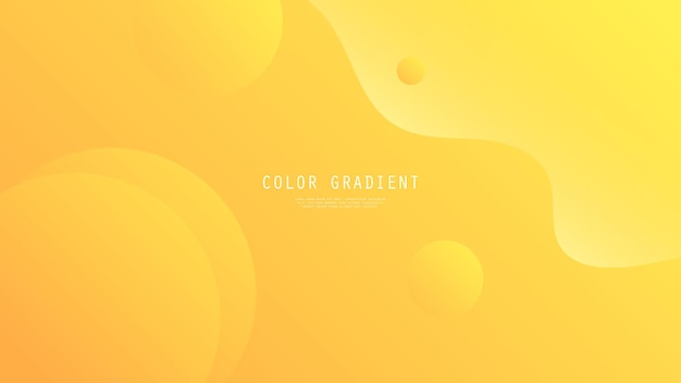 Sfondo astratto moderno Linee d'onda diagonale Movimento liquido fluido e colore sfumato giallo