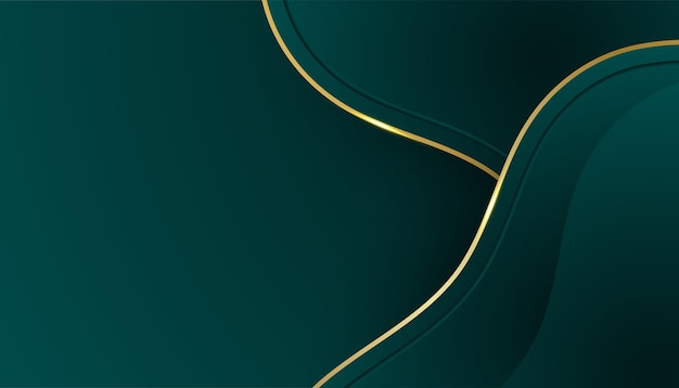 Sfondo astratto moderno semplice 3D verde oro nero Design per sfondo presentazione biglietto da visita opuscolo brochure modello certificato sfondo e banner