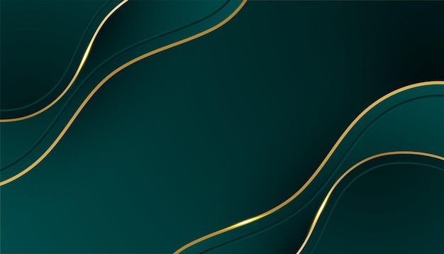 Sfondo astratto moderno semplice 3D verde oro nero Design per sfondo presentazione biglietto da visita opuscolo brochure modello certificato sfondo e banner