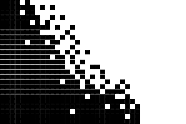 Sfondo astratto motivo pixel in bianco e nero modello 2D stile copia lato spazio