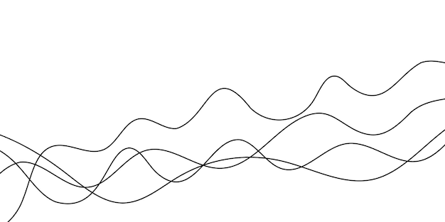 Sfondo astratto ondulato linea sottile