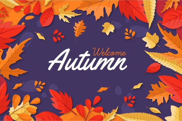 Sfondo autunnale con foglie