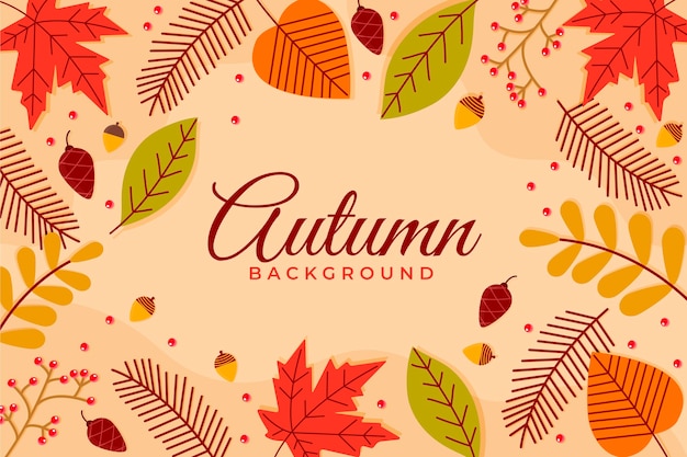 Sfondo autunno piatto